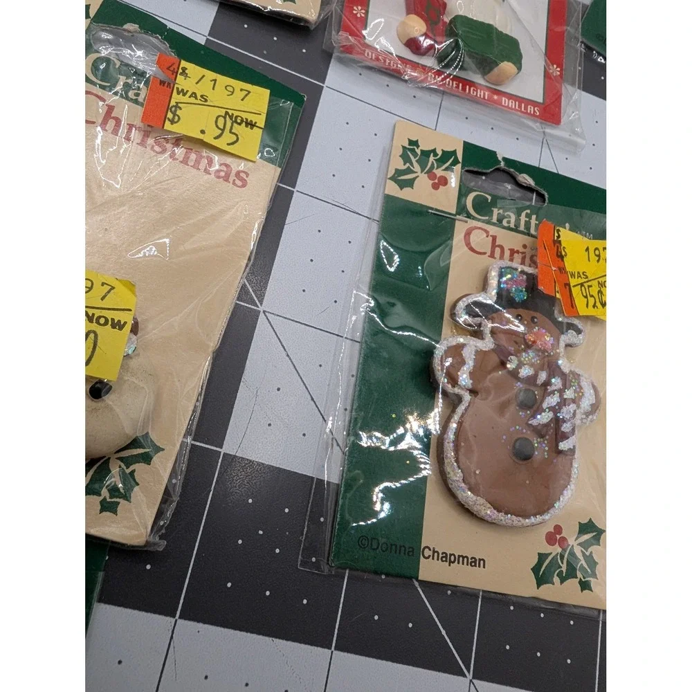 Crafters Christmas Jazz‎ Ups Christmas resin mini decor craft lot 11 sealed vtg